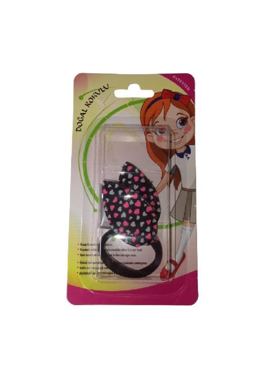 Stopper Bit Tokası Doğal Kokulu Siyah Pembe Kalpli