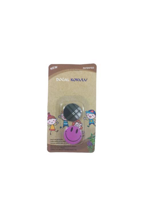 Stopper Doğal Kokulu Bit Rozeti 2 Li Siyah Ve Mor Gülen Emoji