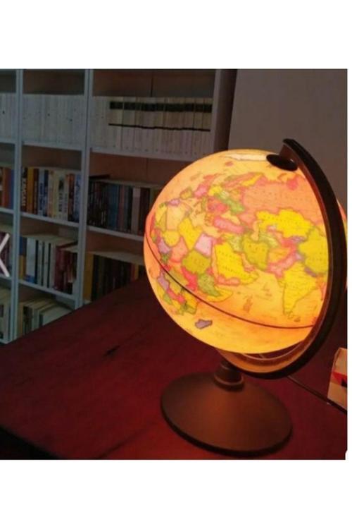 Dünya Küresi 20 Cm Yüksek Kalite Harita Hediye Işıklı Antik Küre / Dünya Küresi 20 Cm