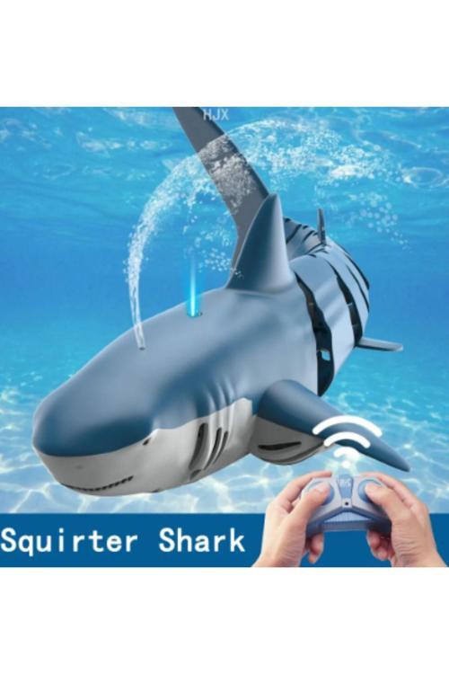 Uzaktan Kumandalı Köpek Balığı - Balina Şarjlı Full Fonksiyon Su Püskürtmeli Büyük Havuz Oyuncak