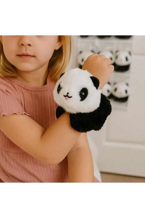Sevimli Peluş Panda Bileklik Araba Dekoru 18 Cm Kola Takılan Oyuncak