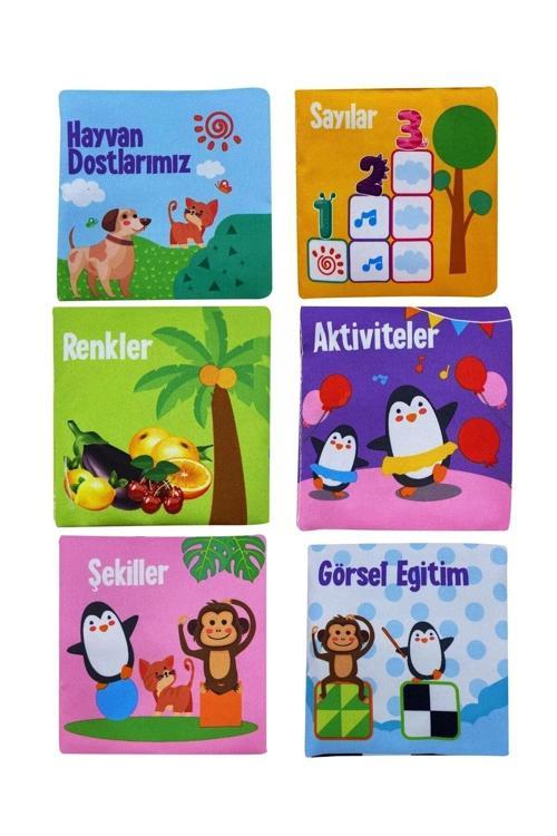 Bebeğimin Ilk Kitap Seti Hışırtılı Kitaplar Bez Kitap Seti 6 Adet