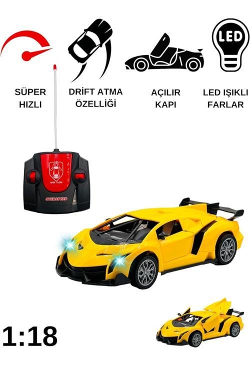 Uzaktan Kumandalı Şarjlı Araba Kapısı Ve Bagajı Açılır Lamborghini 1:18