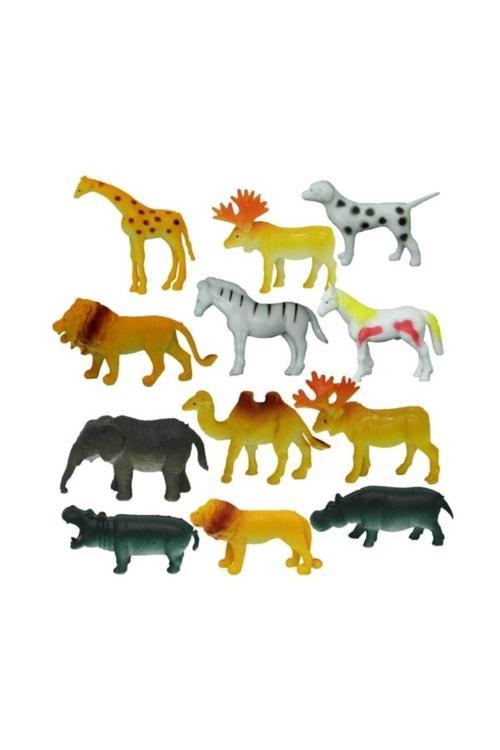 Mini Hayvanat Bahçesi Oyuncak Vahşi Hayvan Seti 12 Figür