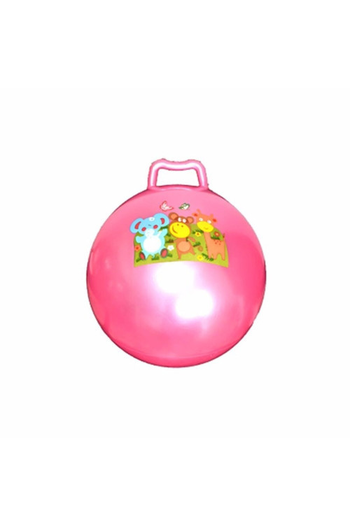 Unisex Çocuk Pembe Zıp Zıp Pilates Topu 50 Cm 90 Kg Taşıma Kapasiteli