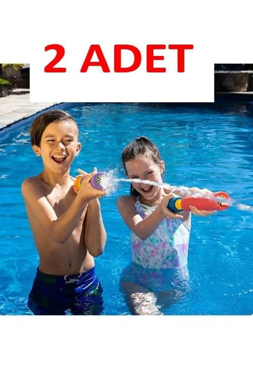 2 Adet Su Pompası Havuz Oyuncağı Süngerli Pompalı Köpük Su Tabancası