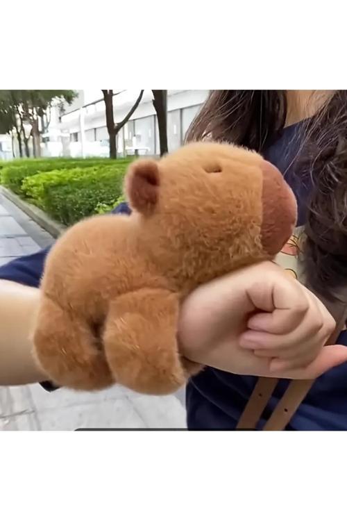 A Kalite Kapibara Peluş Tokat Bilekliği Interaktif Peluş Sevimli Bileklik