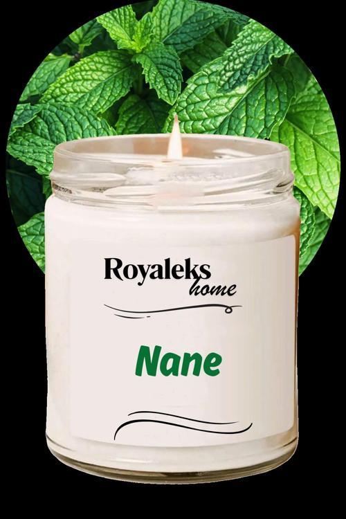 Doğal Özel Seri Kokulu Dekoratif Kavanoz Mum 210 cc - Nane Esansı - RYL