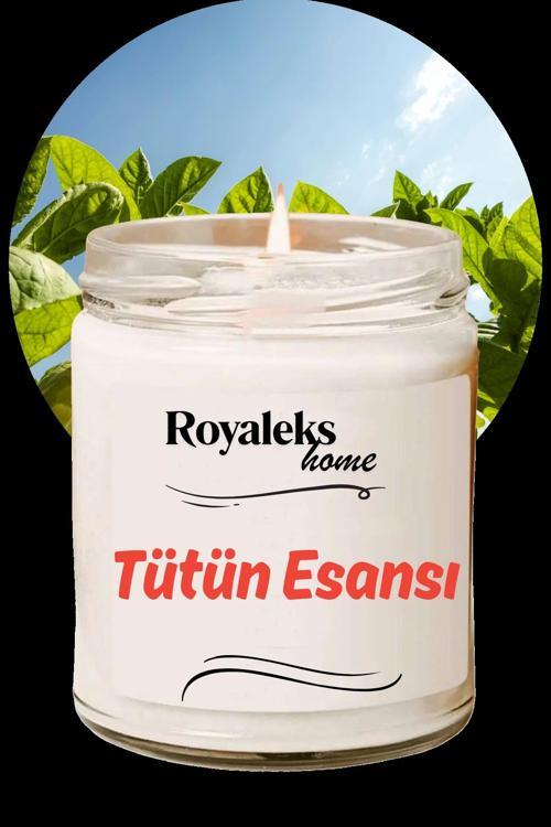 Doğal Özel Seri Kokulu Dekoratif Kavanoz Mum 210 cc - Tütün Esansı - RYL