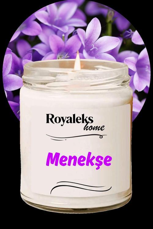 Doğal Özel Seri Kokulu Dekoratif Kavanoz Mum 210 cc - Menekşe Esansı - RYL