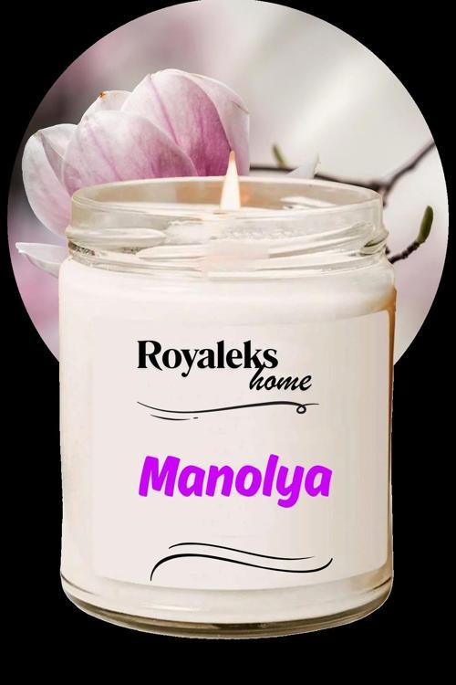 Doğal Özel Seri Kokulu Dekoratif Kavanoz Mum 210 cc - Manolya Esansı - RYL