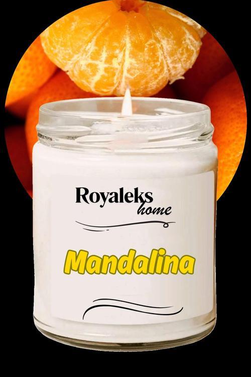 Doğal Özel Seri Kokulu Dekoratif Kavanoz Mum 210 cc - Mandalina Esansı - RYL