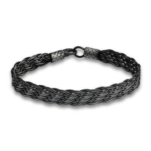 Gümüş Kazaziye Örgü Bileklik  SL5193