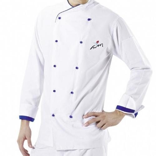 Aşçı Ceket Kruvaze Yaka Beyaz Sax