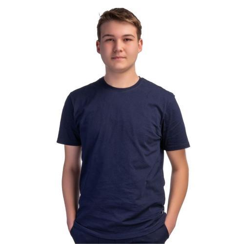 Bisiklet Yaka Süprem Tişört Lacivert