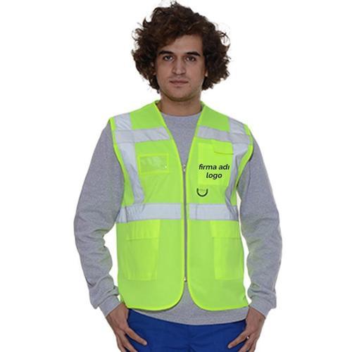 Baskılı Mühendis Yeleği Yeşil