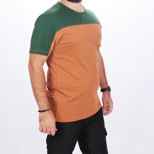 0 Yaka Robalı Tişört Kahve Yeşil