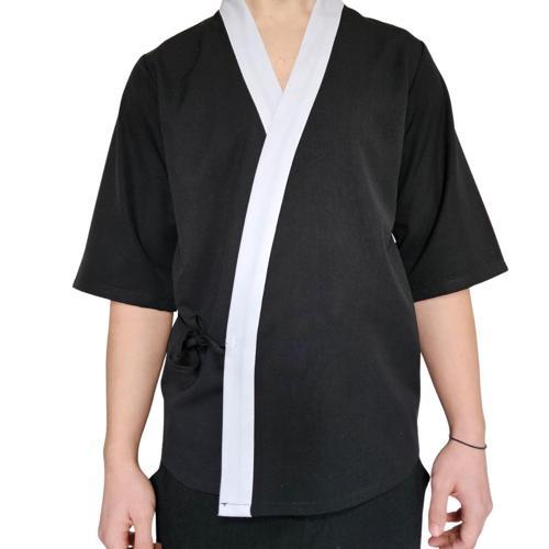 Sushi Şef Kimono Ceketi Siyah Beyaz