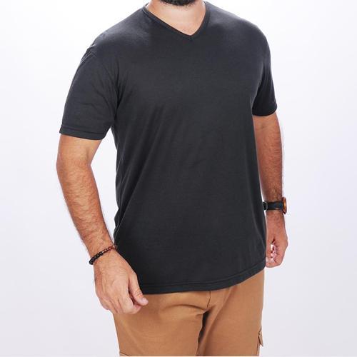 V yaka Süprem Tişört  Füme