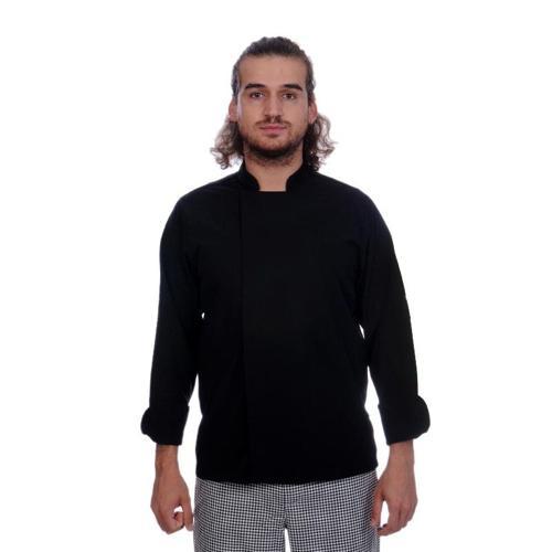 Unisex Aşçı Ceket Koltuk Altı Fileli Siyah