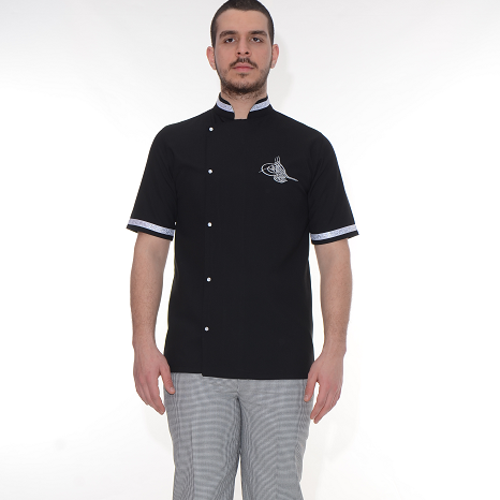 Aşçı Ceketi Siyah Tuğralı