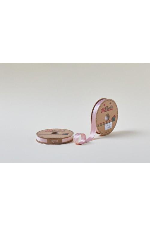 Biye Saten Katlı 087 Pudra 2 cm 25 Metre %100 Polyester