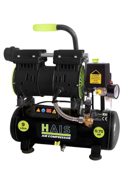 9 Litre Sessiz Yağsız Hava Kompresörü 0,75 Hp