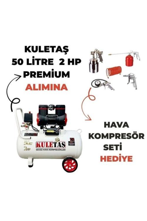 50 Litre 2 Hp Premium + Hava Kompresör Seti Hediyeli