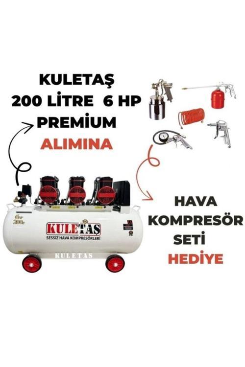 200 Litre 6 Hp Premium + Hava Kompresör Seti