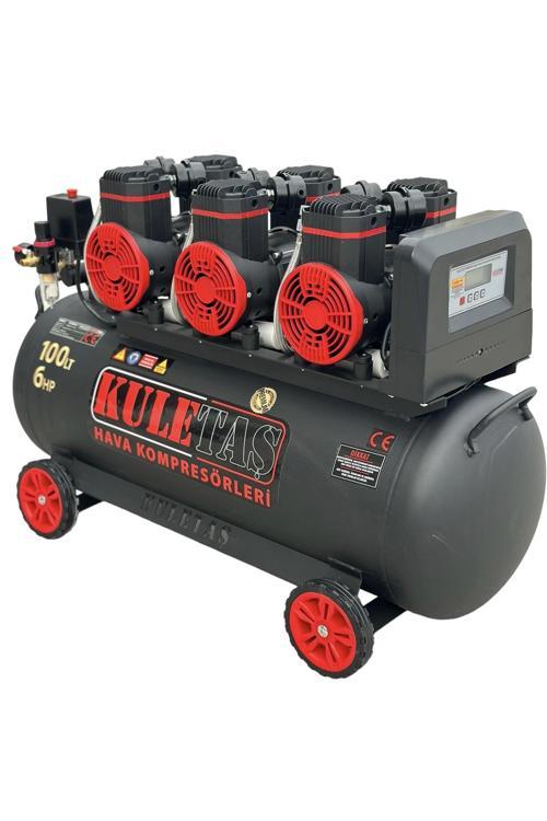 Premium 100 Litre Sessiz Yağsız Hava Kompresörü 6 Hp (İtalyan Tasarım)
