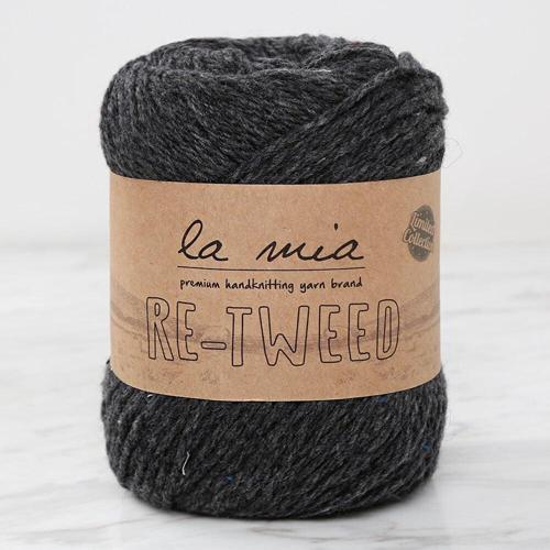 La Mia Re-Tweed Koyu Gri Melanj El Örgü İpi - L158
