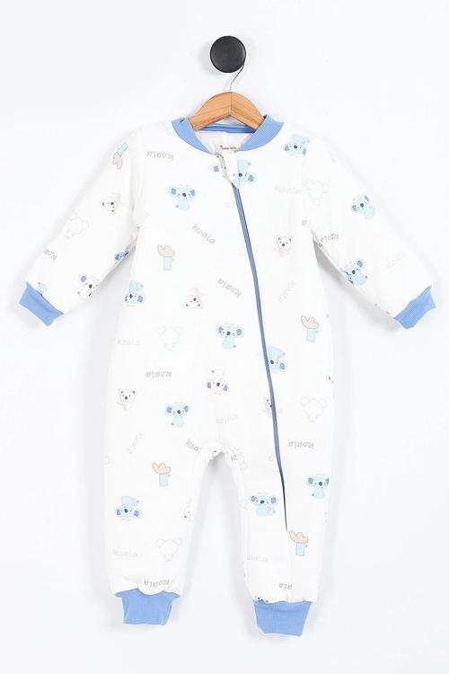 Koala Desenli Astarlı Uzun Kollu Pamuklu Kışlık Çocuk Erkek Bebek Uyku Tulumu 1.5 Tog 2 3 4 5 6 Yaş