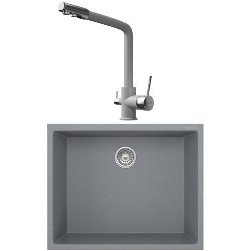 K012 Gri Mutfak Evyesi + Abant Arıtmalı Mutfak Bataryası