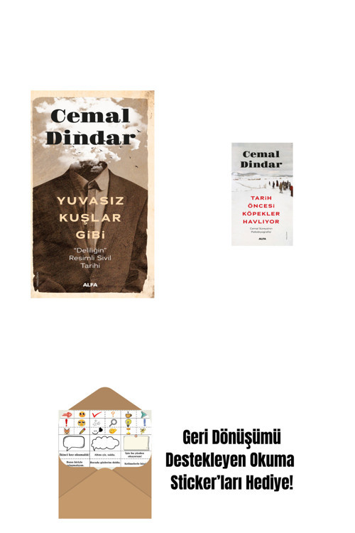 Alfa Yayıncılık Yuvasız Kuşlar Gibi + Tarih Öncesi Köpekler Havlıyor + Okuma Sticker'Ları