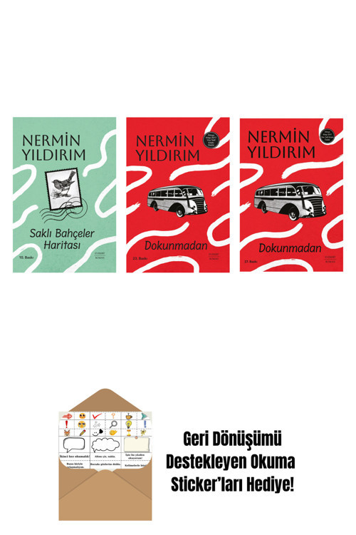 Everest Yayınları Saklı Bahçeler Haritası (Ciltli) + Dokunmadan (Ciltli) + Dokunmadan + Okuma Sticker'Ları