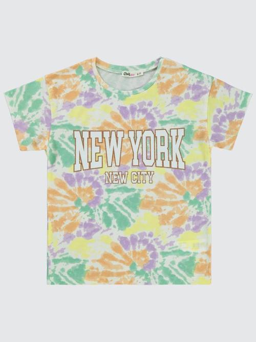 Civil Grils New York Baskılı 6-9 Yaş Tişört - Lila6-7 Yaş