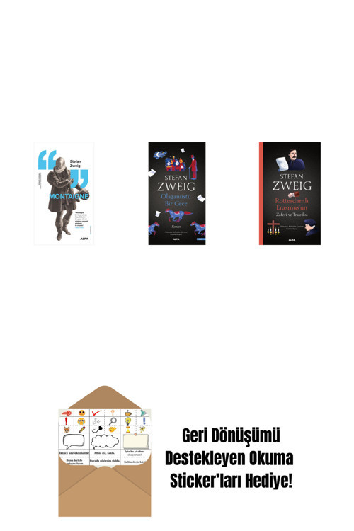Alfa Yayıncılık Montaigne + Olağanüstü Bir Gece + Rotterdamlı Erasmus’Un Zaferi Ve Trajedisi + Okuma Sticker'Ları