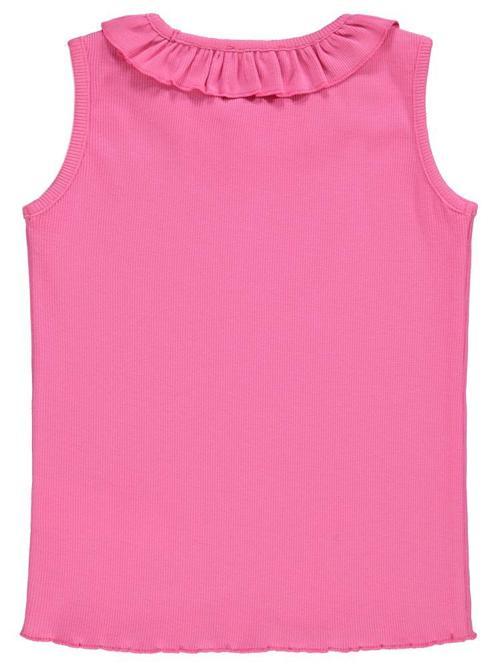 Yakası Fırfırlı 10-13 Yaş Tişört - Fusya13-14 Yaş