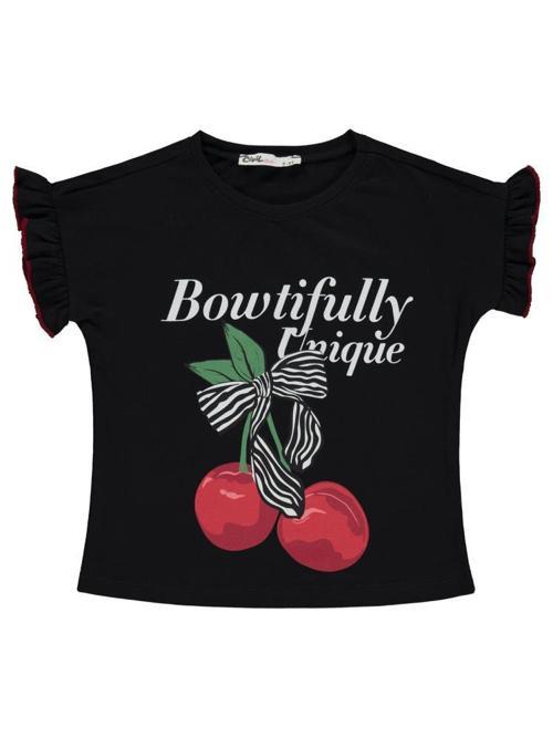 Bowtifully Baskılı 2-5 Yaş Tişört - Siyah3-4 Yaş