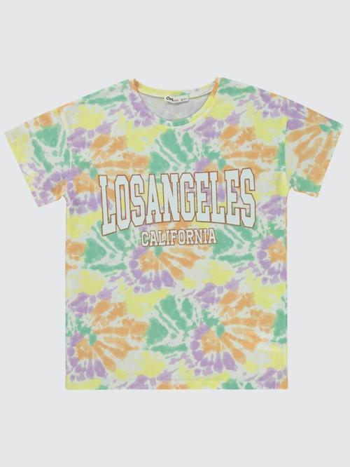 Civil Grils Los Angeles Baskılı 10-13 Yaş Tişört - Lila10-11 Yaş