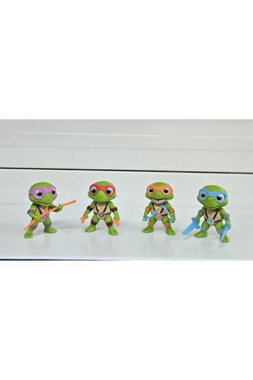 Ninja Kaplumbağalar Leonardo Raphael Michelangelo Donatello 4 Lü Set Figür 8 Cm