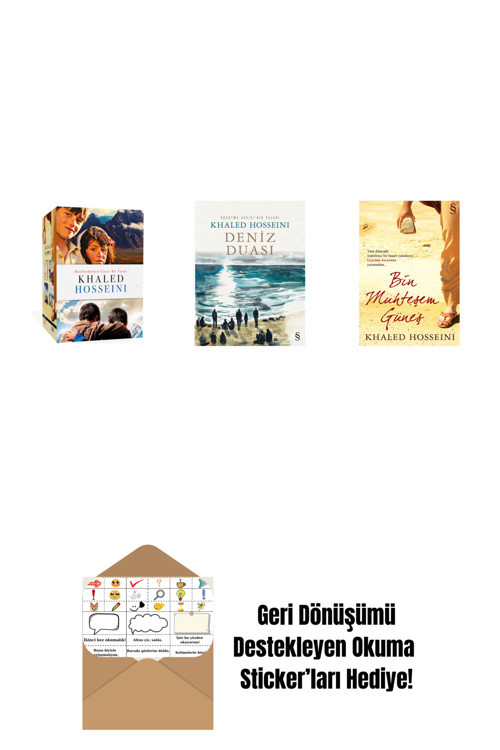 Everest Yayınları Khaled Hosseini - Kutulu Set + Deniz Duası + Bin Muhteşem Güneş + Okuma Sticker'Ları