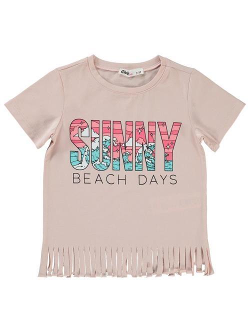 Sunny Baskılı 2-5 Yaş Tişört - Pudra2-3 Yaş