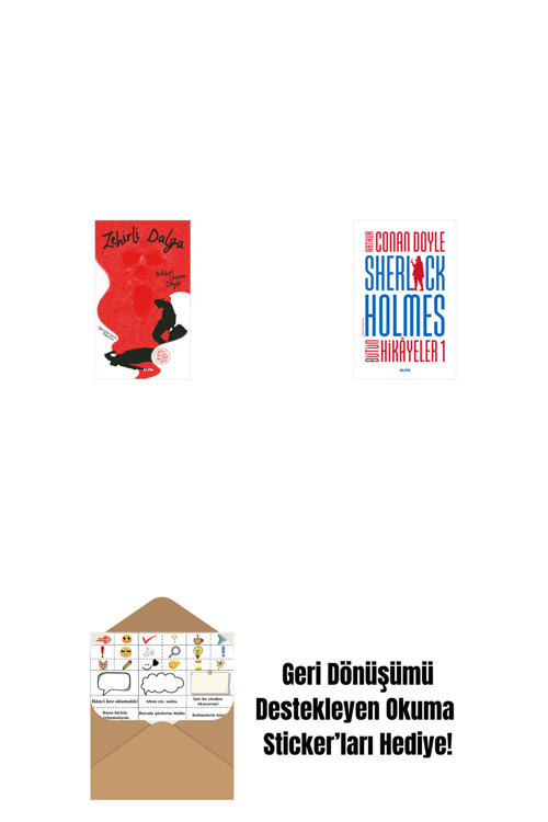Alfa Yayıncılık Zehirli Dalga + Sherlock Holmes - Bütün Hikayeler 1 (Ciltli) + Okuma Sticker'Ları