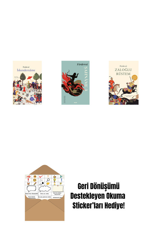 Alfa Yayıncılık İskendernâme (Ciltli) + Şahnâme 3 (Ciltli) + Zaloğlu Rüstem + Okuma Sticker'Ları