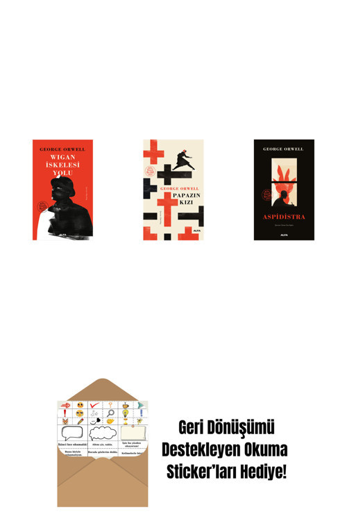 Alfa Yayıncılık Wigan İskelesi Yolu + Papazın Kızı ( Ciltli ) + Aspidistra + Okuma Sticker'Ları