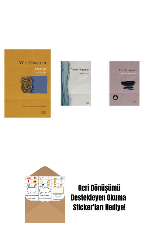 Everest Yayınları Felsefi Şiir - Tinsel Poetika + Poetik Varlık + Beni Hiç Göremezsin + Okuma Sticker'Ları