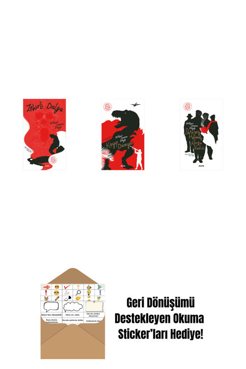 Alfa Yayıncılık Zehirli Dalga + Kayıp Dünya + Sherlock Holmes - Korku Vadisi + Okuma Sticker'Ları