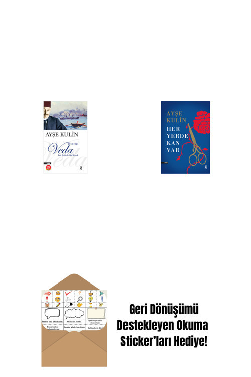 Everest Yayınları Veda (Midi Boy) + Her Yerde Kan Var (Ciltli) + Okuma Sticker'Ları