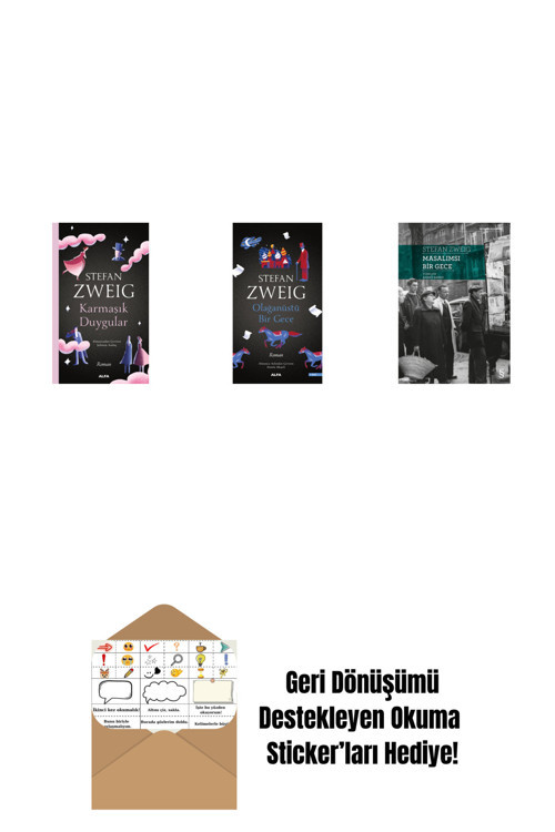 Alfa Yayıncılık Karmaşık Duygular + Olağanüstü Bir Gece + Masalımsı Bir Gece + Okuma Sticker'Ları